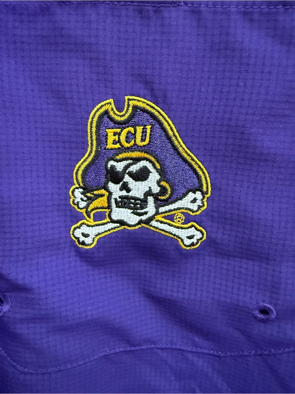 Pro Edge by Knights Apparel Licensed ECU Purple Button-Up Shirt - size 2XL